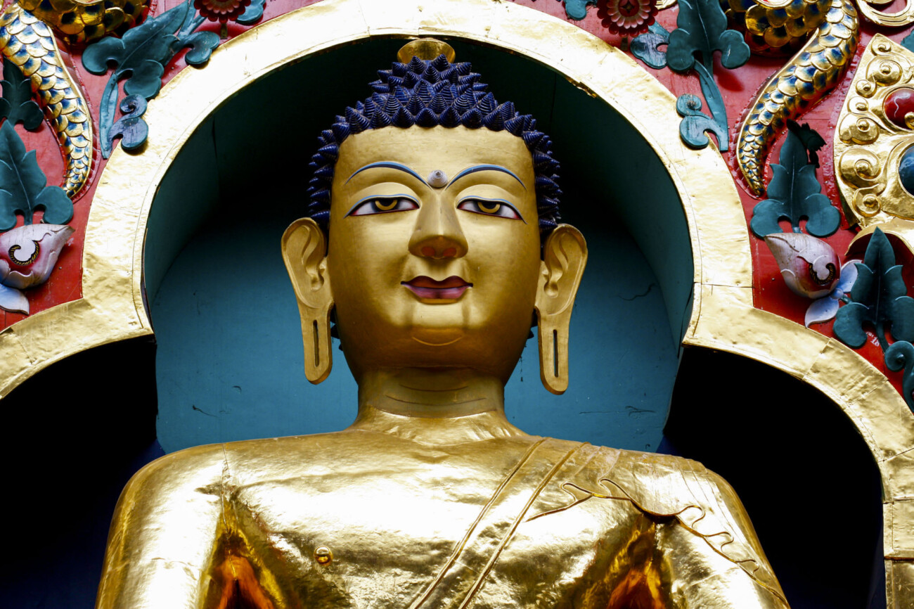 Buddha, Namdroling Monastery, Bylakuppe, Karnataka, India