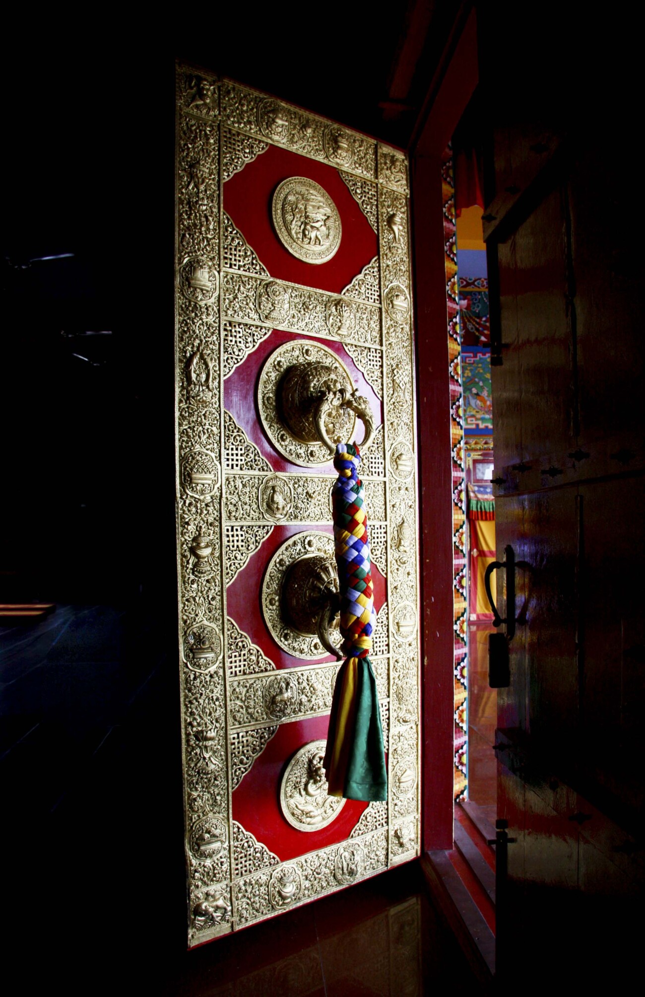 Door of Monastery, Bylakuppe, Karnataka, India