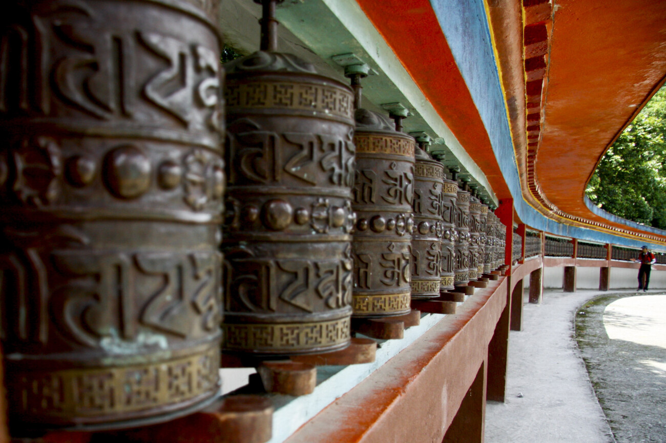 Prayer wheels at Ranka Monastary, Gangtok, Sikkim